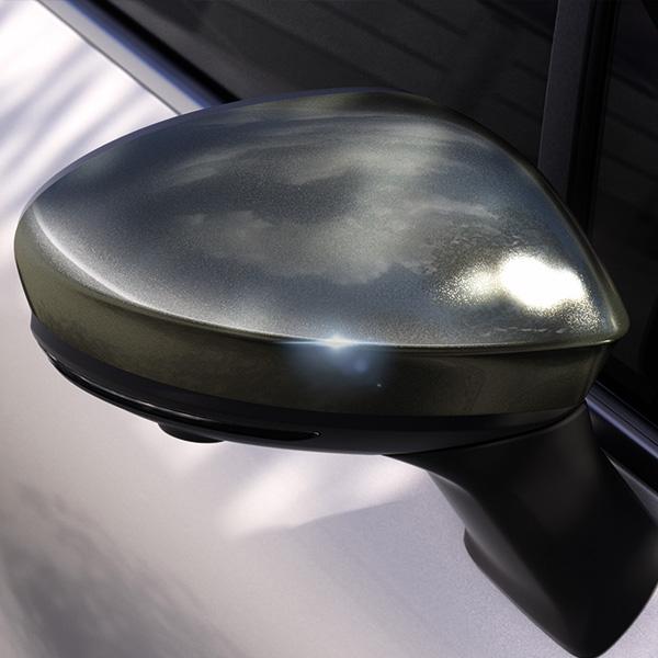 Spiegelkappen Metal Grey