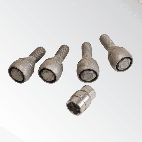 Antidiefstalbouten zilver, 4-delig