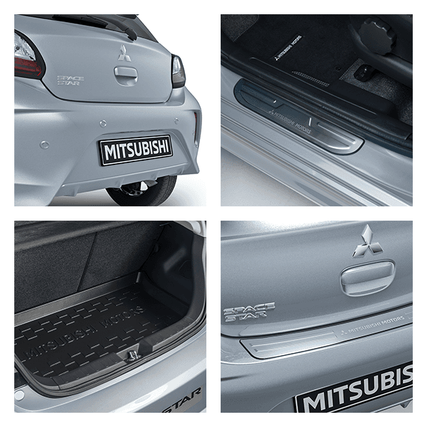 Protection Pack II Space Star 2020, Uitvoering met bagagebox. Kleur Starlight Silver