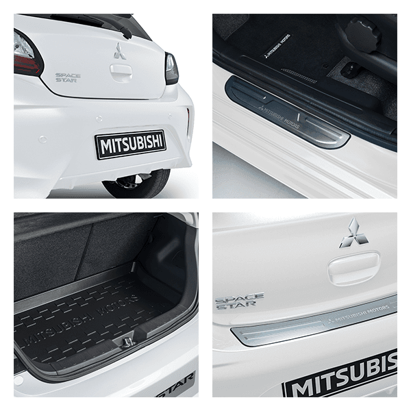 Protection Pack II Space Star 2020, Uitvoering met bagagebox. Kleur Polar White