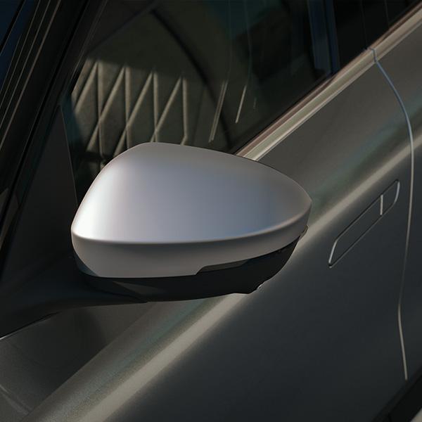 Spiegelkappen Metal Grey