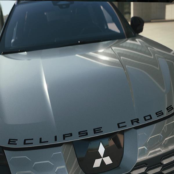 Eclipse Cross motorkapembleemletters zwart