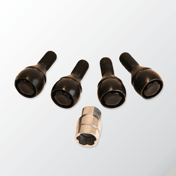 Antidiefstalbouten zwart, 4-delig